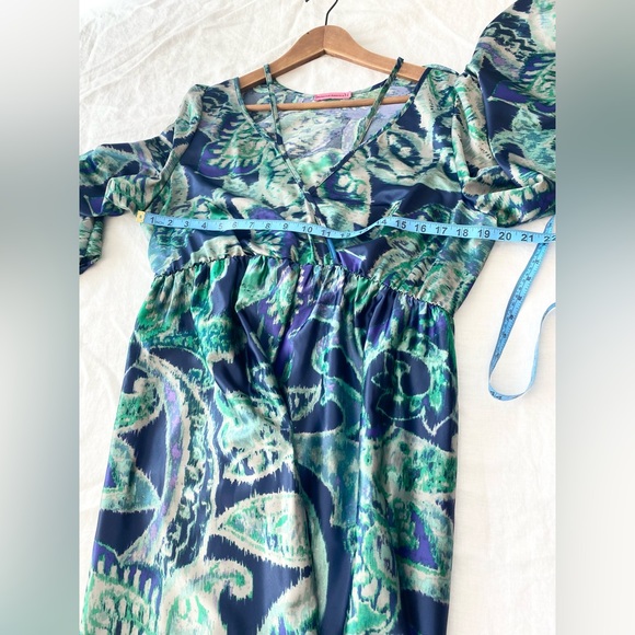 Maternal America Boho Satin Maternity Dress - Picture 2 of 11